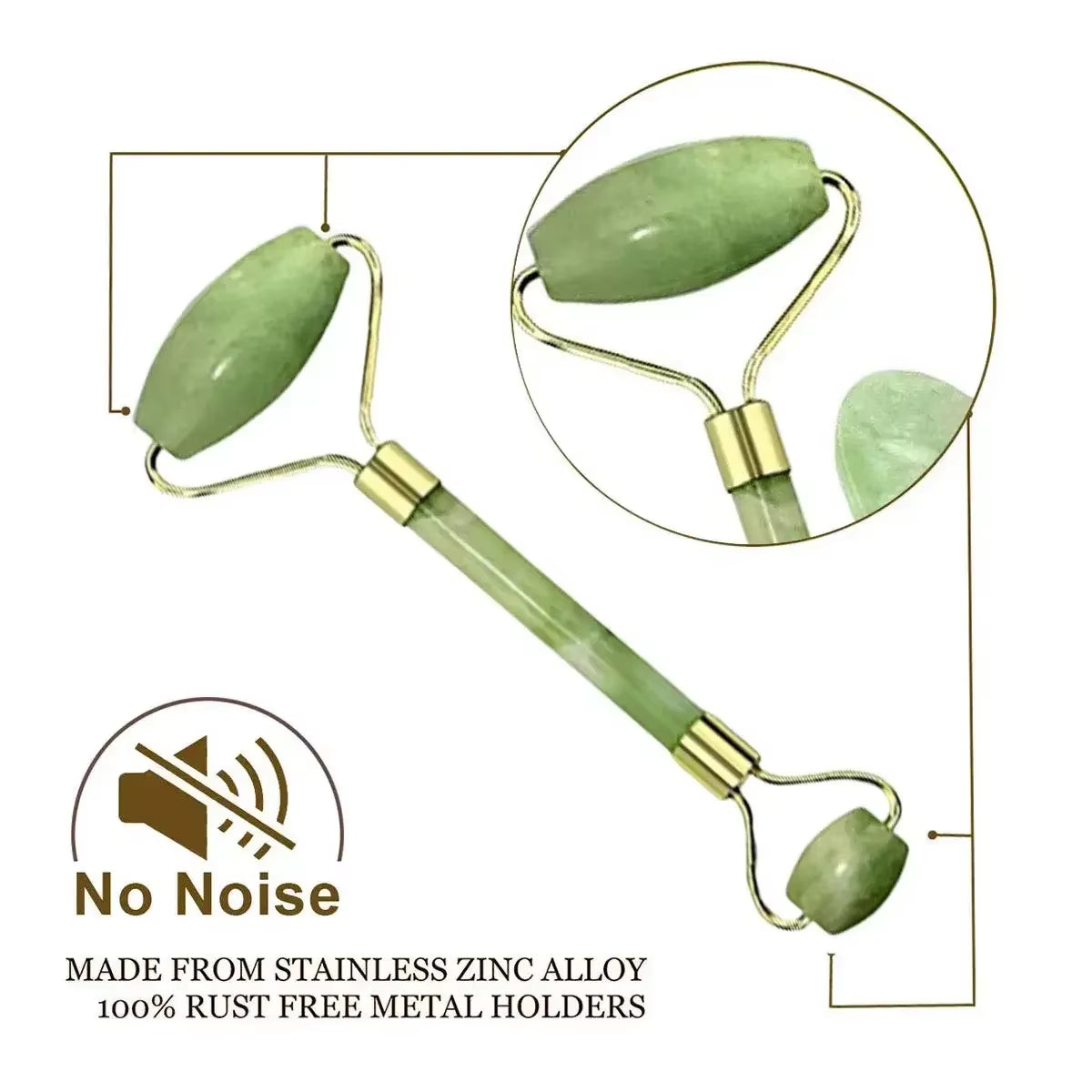 Natural Jade Roller Gua Sha Skin Scraper 