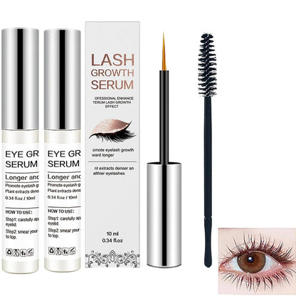 10Ml Eyelash and Eyebrow Growth Serum,Eyelash Serum for Boost Lash, for Longer, Fuller, and Thicker Lashes Lash Enhancing Serum for Natural Lashes (2PCS)