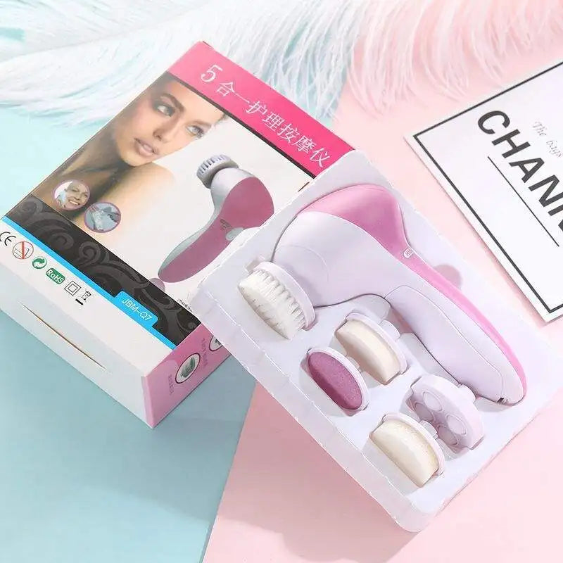 Electric Facial Cleaner 5 in 1 Face Cleansing Brush 