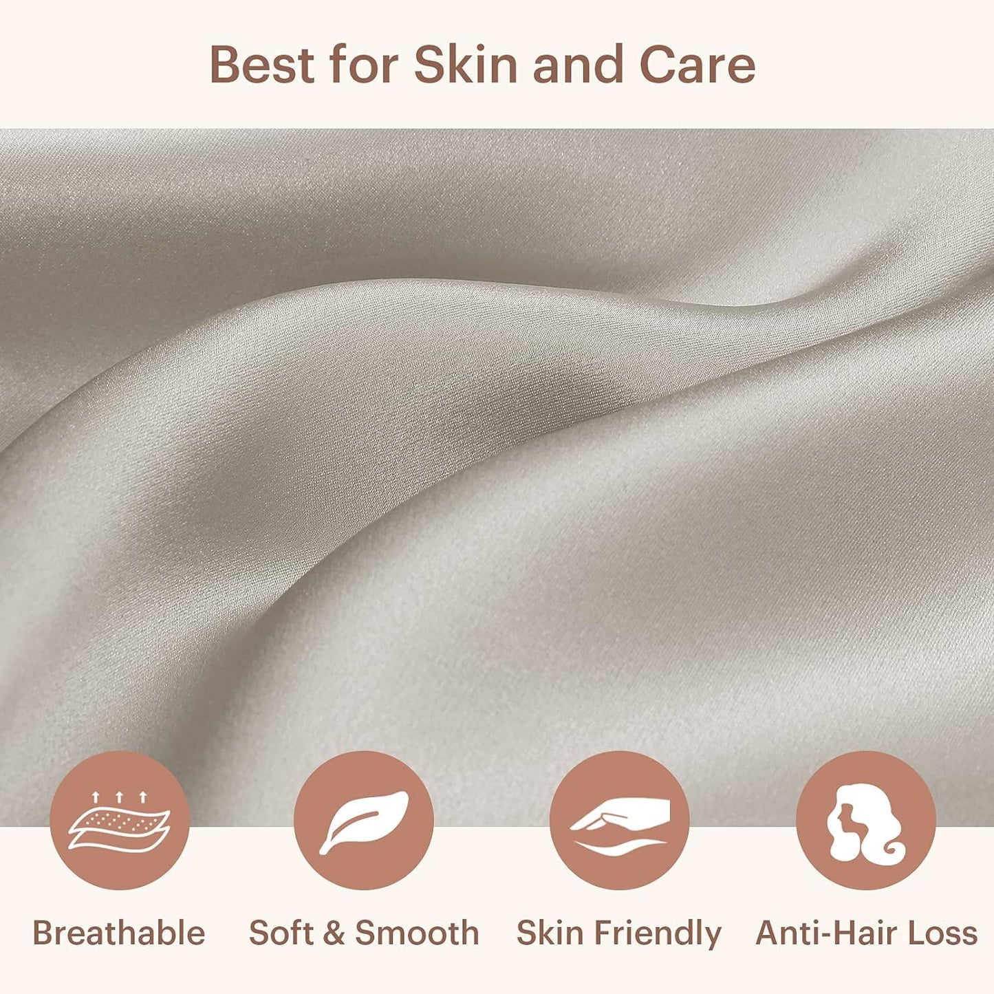 Silk Pillowcase for Hair and Skin Standard-100% Mulberry Silk 