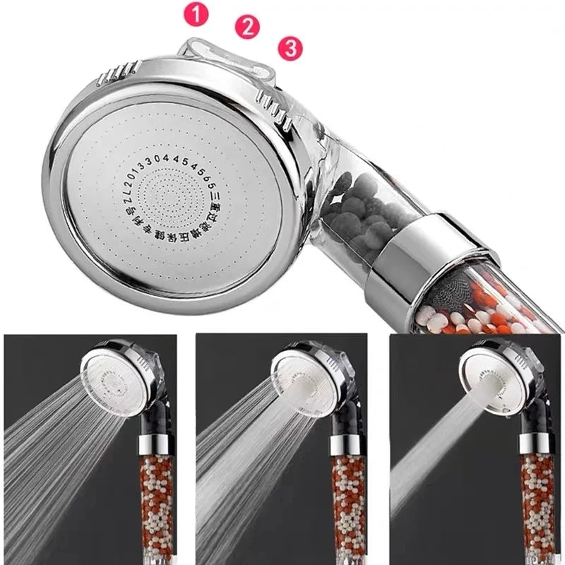 High Pressure SPA Anion Filter Water Saving Shower Head