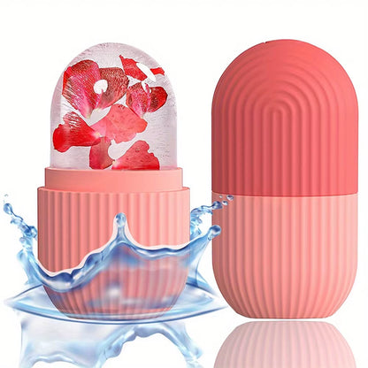 Ice Cube Roller Face Massager – Silicone Mold for Customized Skincare, Reduces Puffiness, Acne, and Redness, Refreshing Cooling Facial Treatment