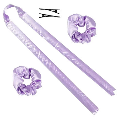 Heatless Curling Rod Headband – No Heat Silk Ribbon Hair Rollers for Overnight Curls & Damage-Free Styling