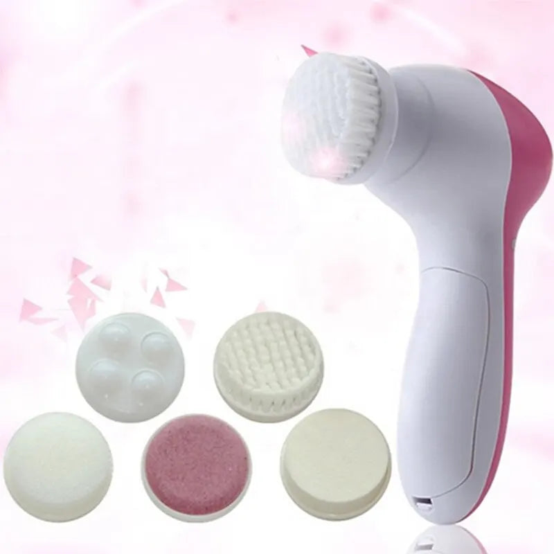 Electric Facial Cleaner 5 in 1 Face Cleansing Brush 