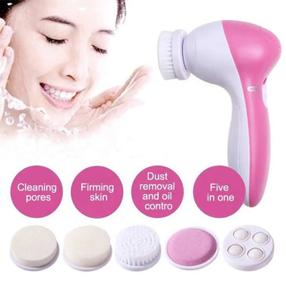 Electric Facial Cleaner 5 in 1 Face Cleansing Brush 