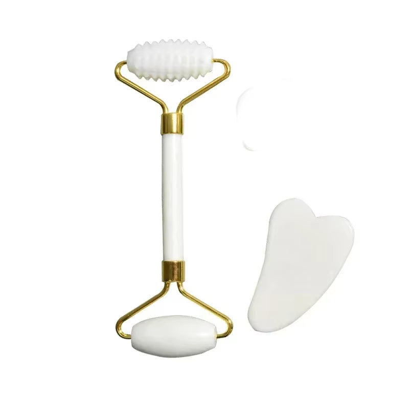 Natural Jade Roller Gua Sha Skin Scraper 