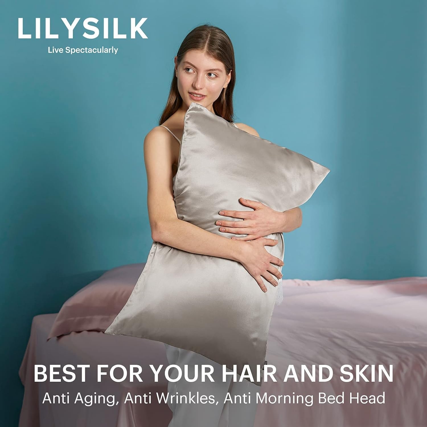 Silk Pillowcase for Hair and Skin Standard-100% Mulberry Silk 