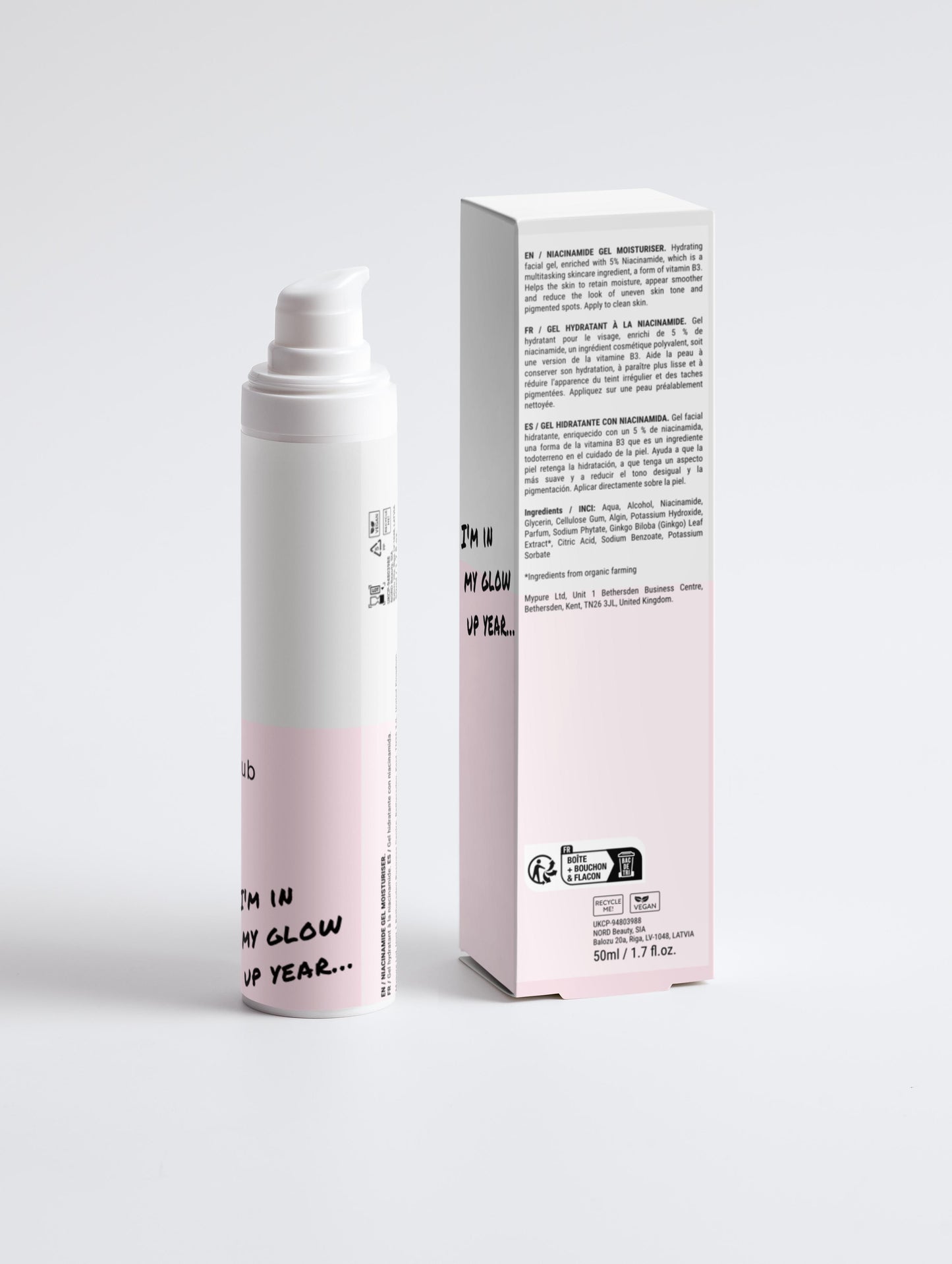 The Glow Up Hub - Niacinamide Gel Moisturiser - 50ml / 1.69 fl oz